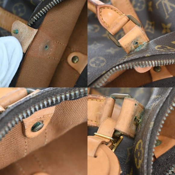 Authentic LOUIS VUITTON Keepall 45 Travel Hand Bag Monogram Leather Brown - Picture 5 of 16
